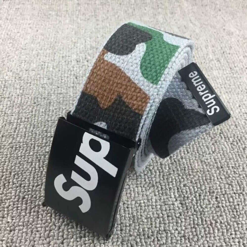 SUPREME Camo pattern Camoflauge  adjustable ratchet clasp belt